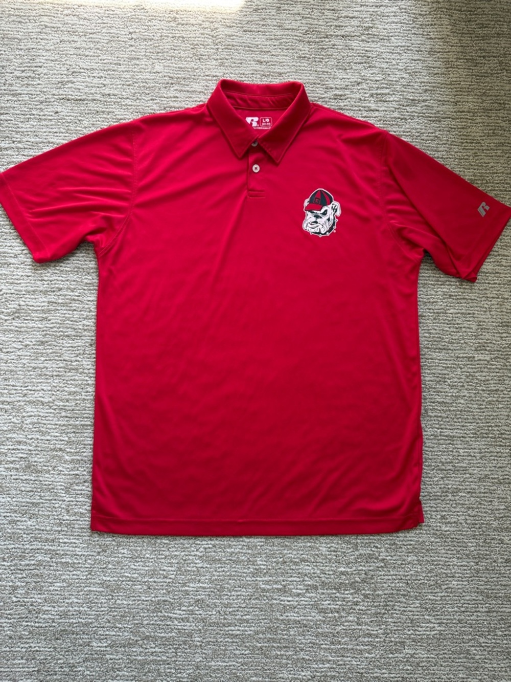 Georgia Bulldogs Red Golf Shirt Perfect Condition size Large